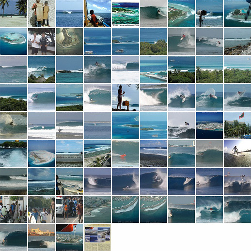 Pictures of the surf and waves in North Mal Atoll
